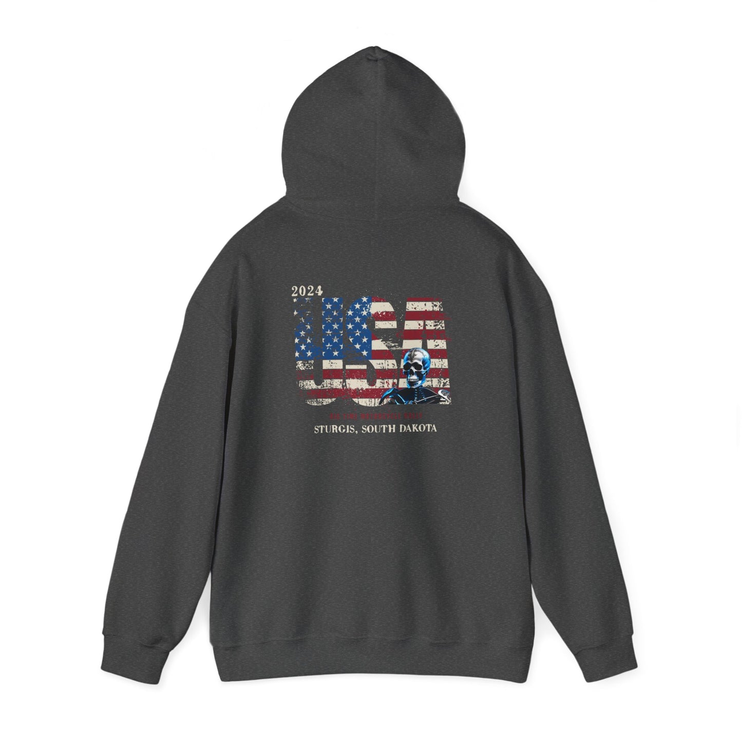 Sturgis 2024 Image front and back - Unisex Heavy Blend™ Hooded Sweatshirt