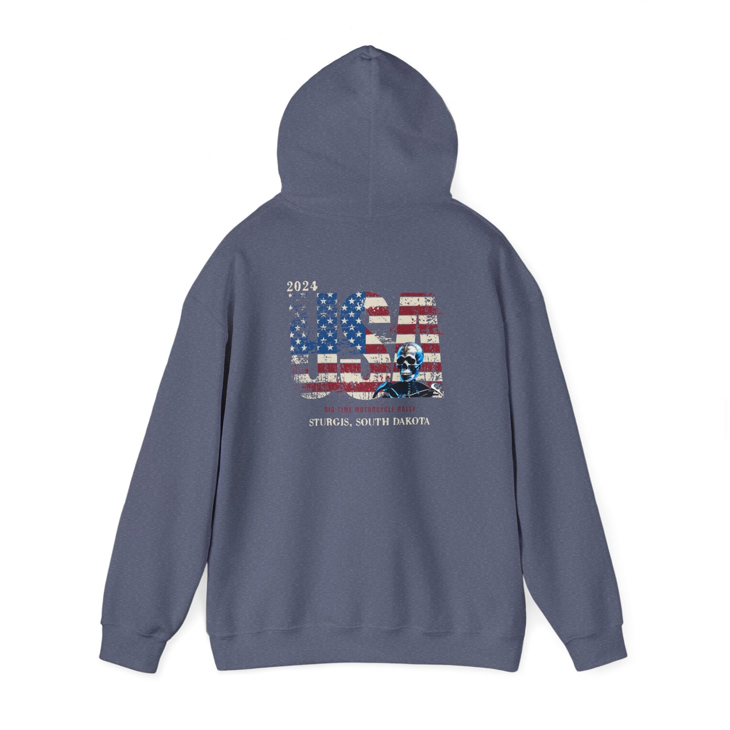 Sturgis 2024 Image front and back - Unisex Heavy Blend™ Hooded Sweatshirt