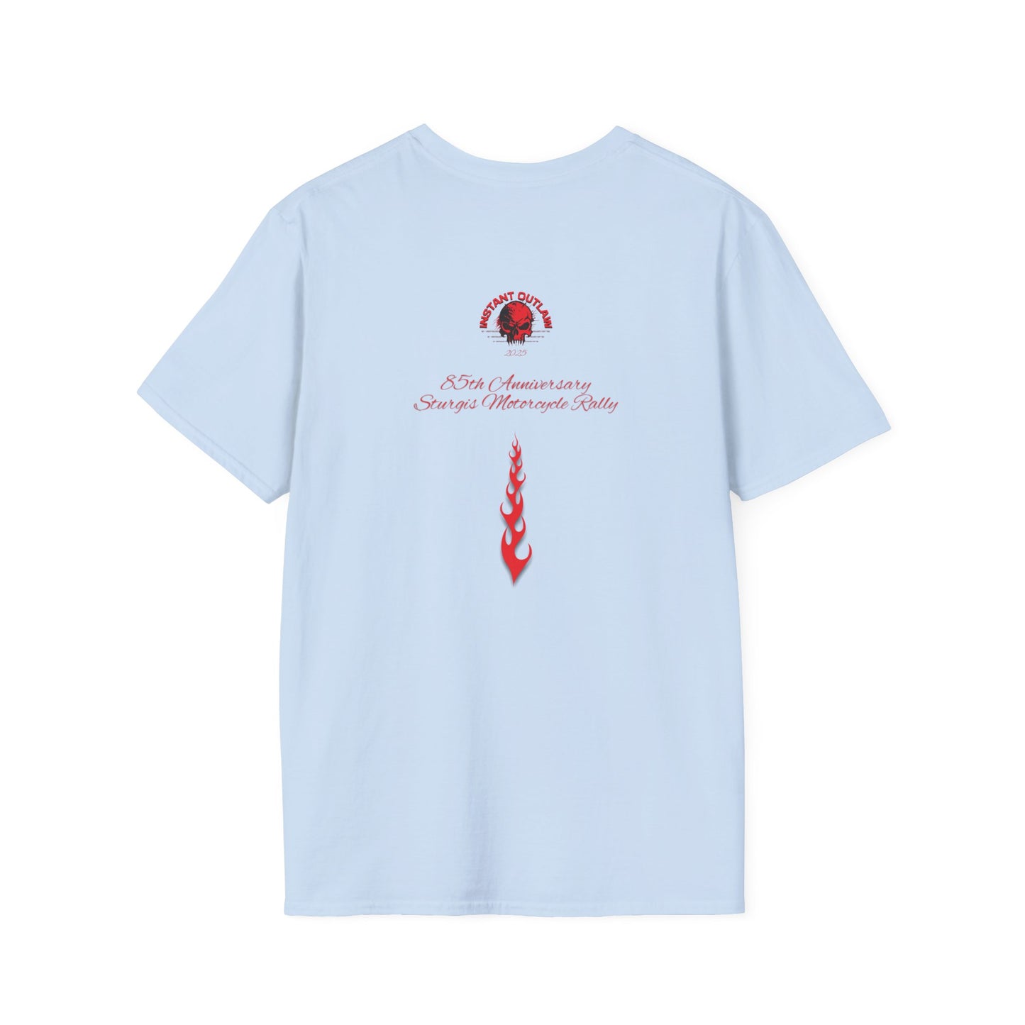 Skull and Crossbones Graphic Front and Back T-Shirt - Unisex Softstyle Tee