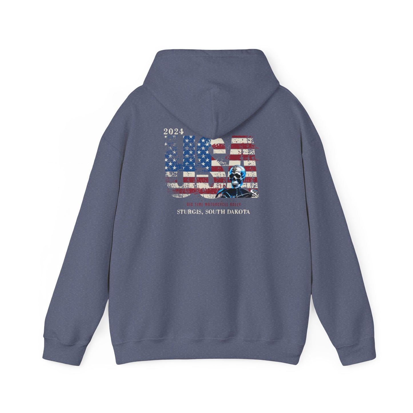 Sturgis 2024 Image front and back - Unisex Heavy Blend™ Hooded Sweatshirt