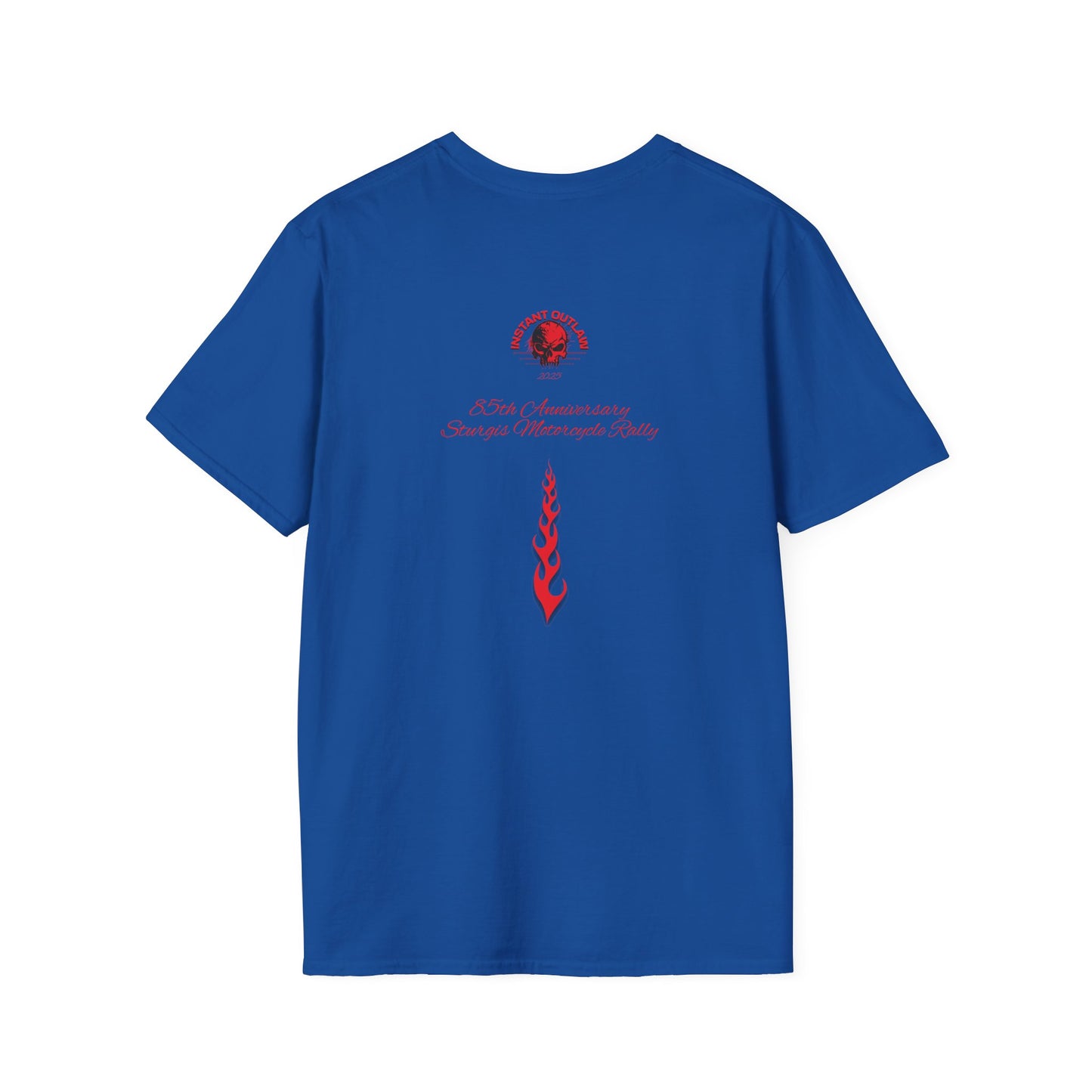 Skull and Crossbones Graphic Front and Back T-Shirt - Unisex Softstyle Tee
