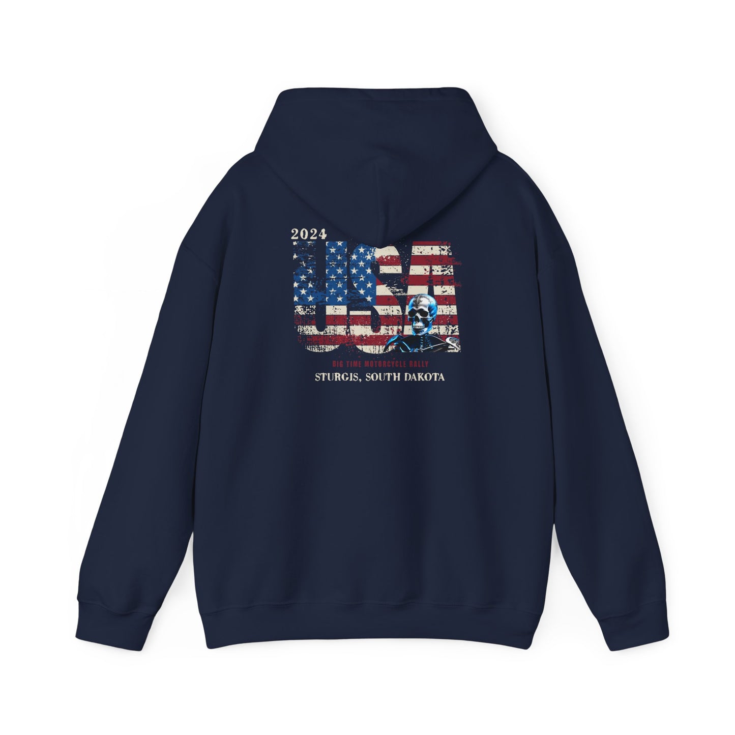 Sturgis 2024 Image front and back - Unisex Heavy Blend™ Hooded Sweatshirt
