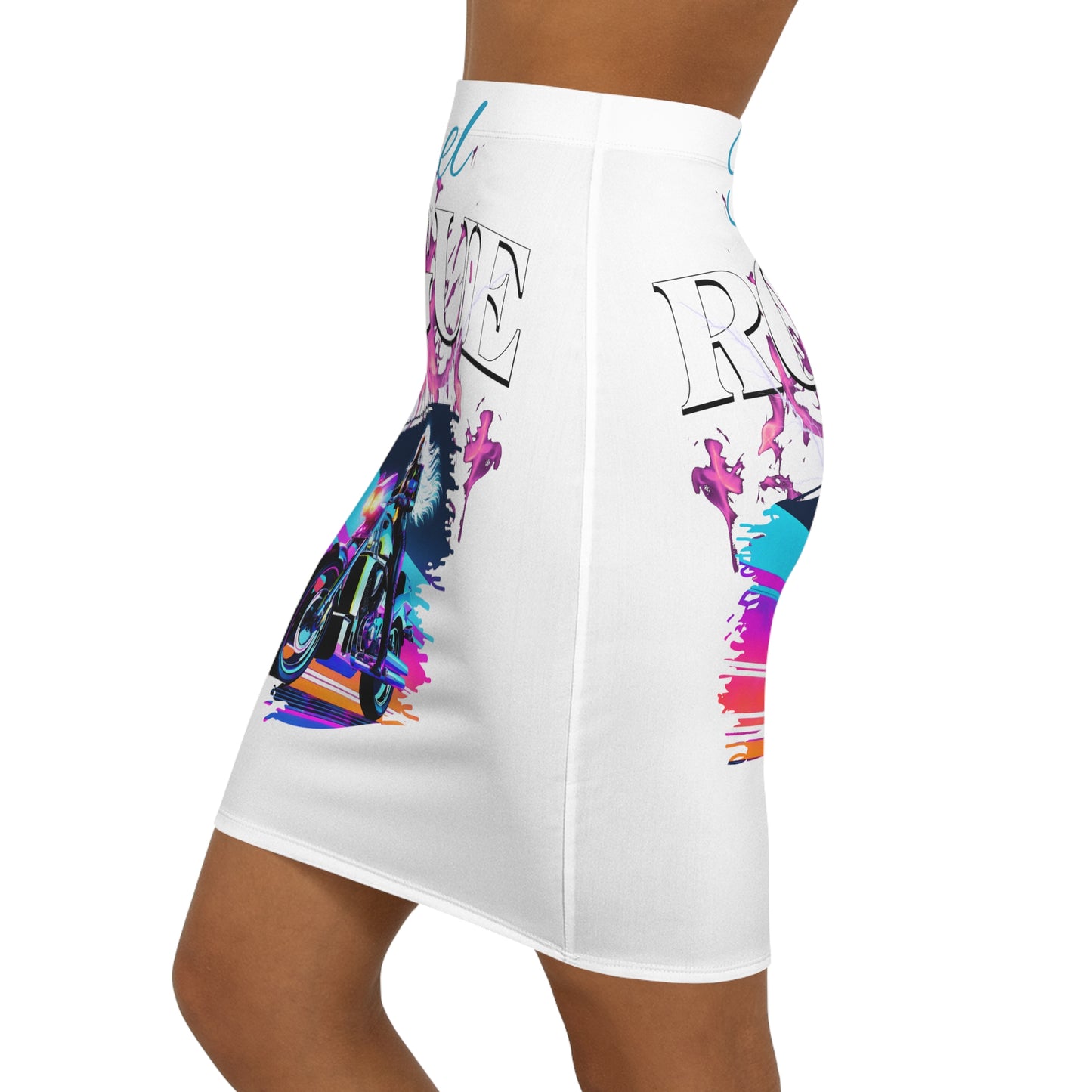 Women's Mid-Waist Pencil Skirt (AOP)