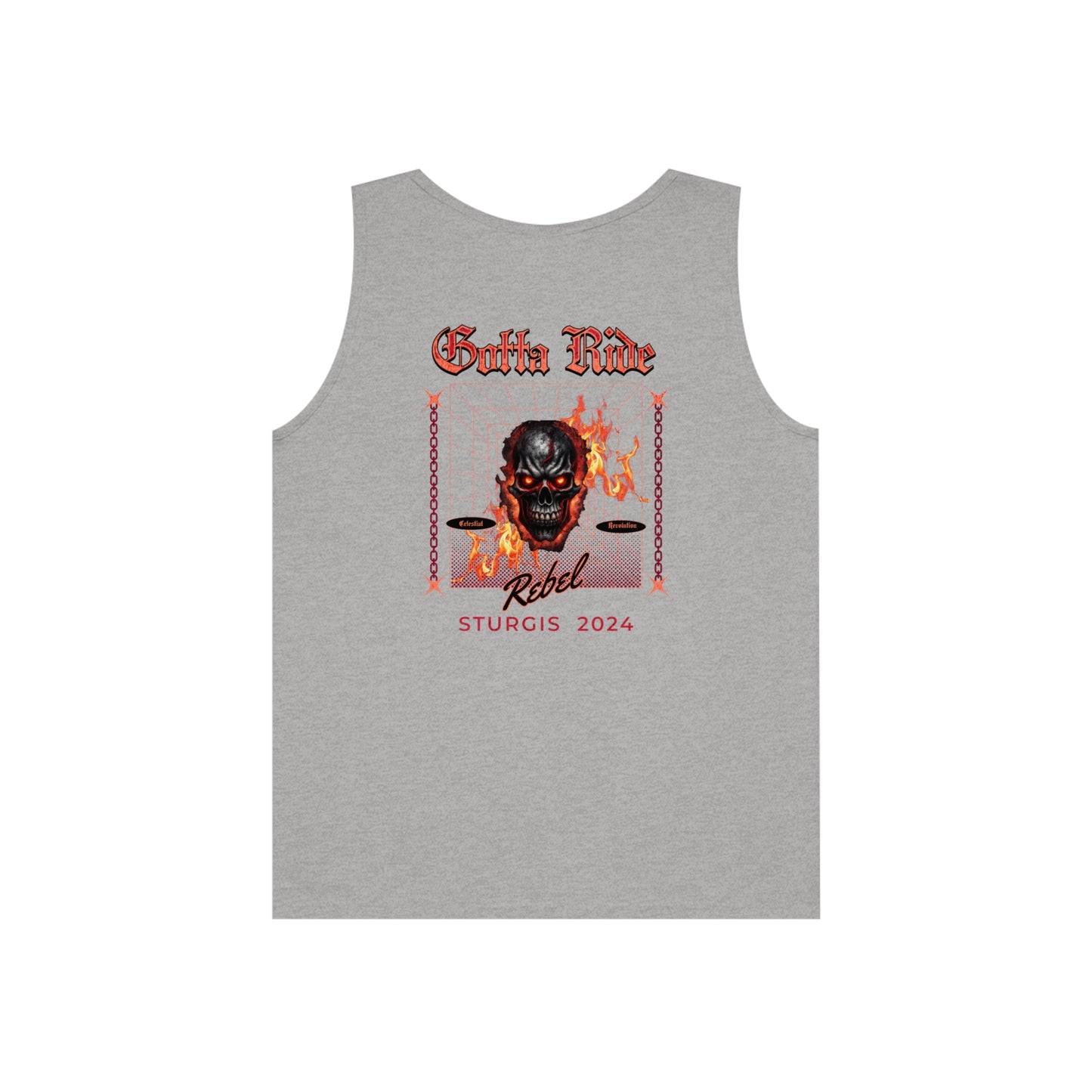 Sturgis 2024 Image front and back -- Unisex Heavy Cotton Tank Top