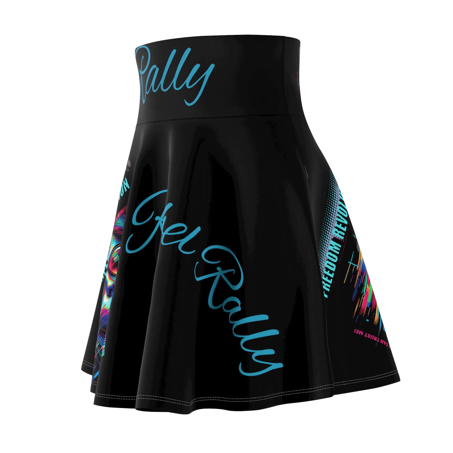 Women's Skater Skirt Rogue Black (AOP)