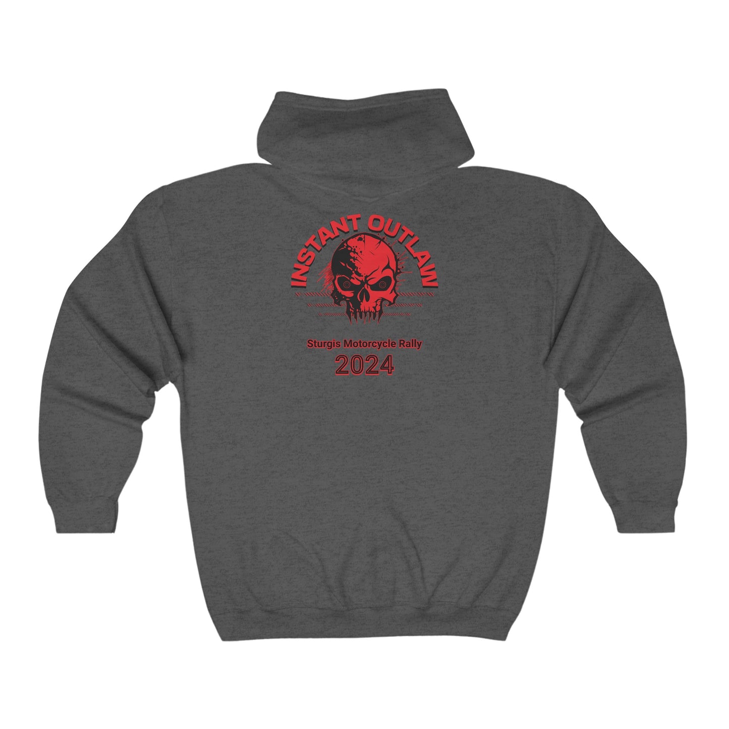 Sturgis 2024 Image front and back - Unisex Heavy Blend™ Full Zip Hooded Sweatshirt