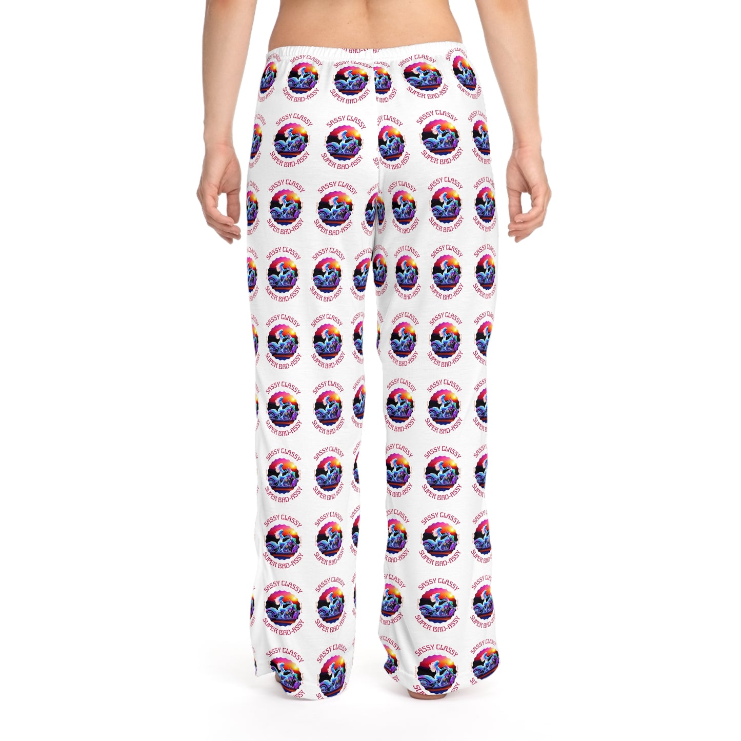 Women's Pajama Pants Sassy White (AOP)