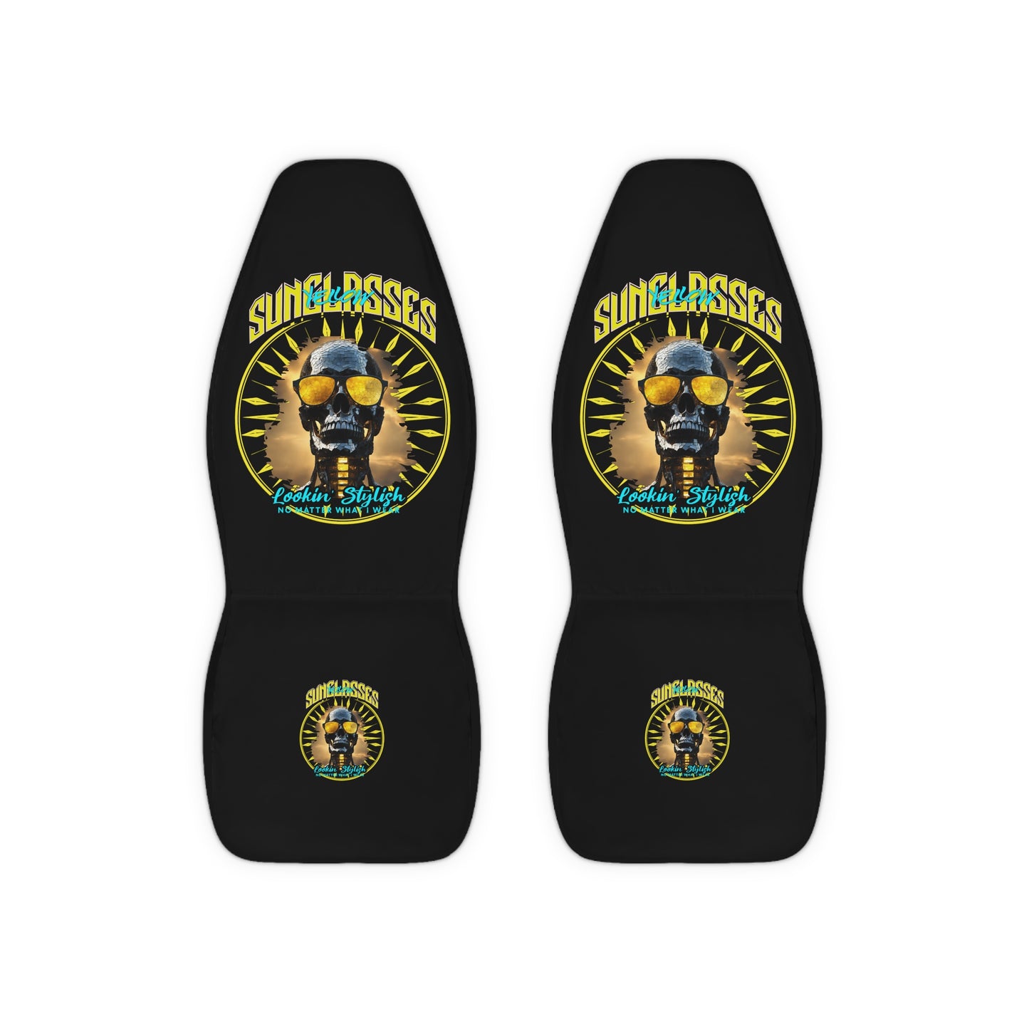 Polyester Car Seat Covers Skull