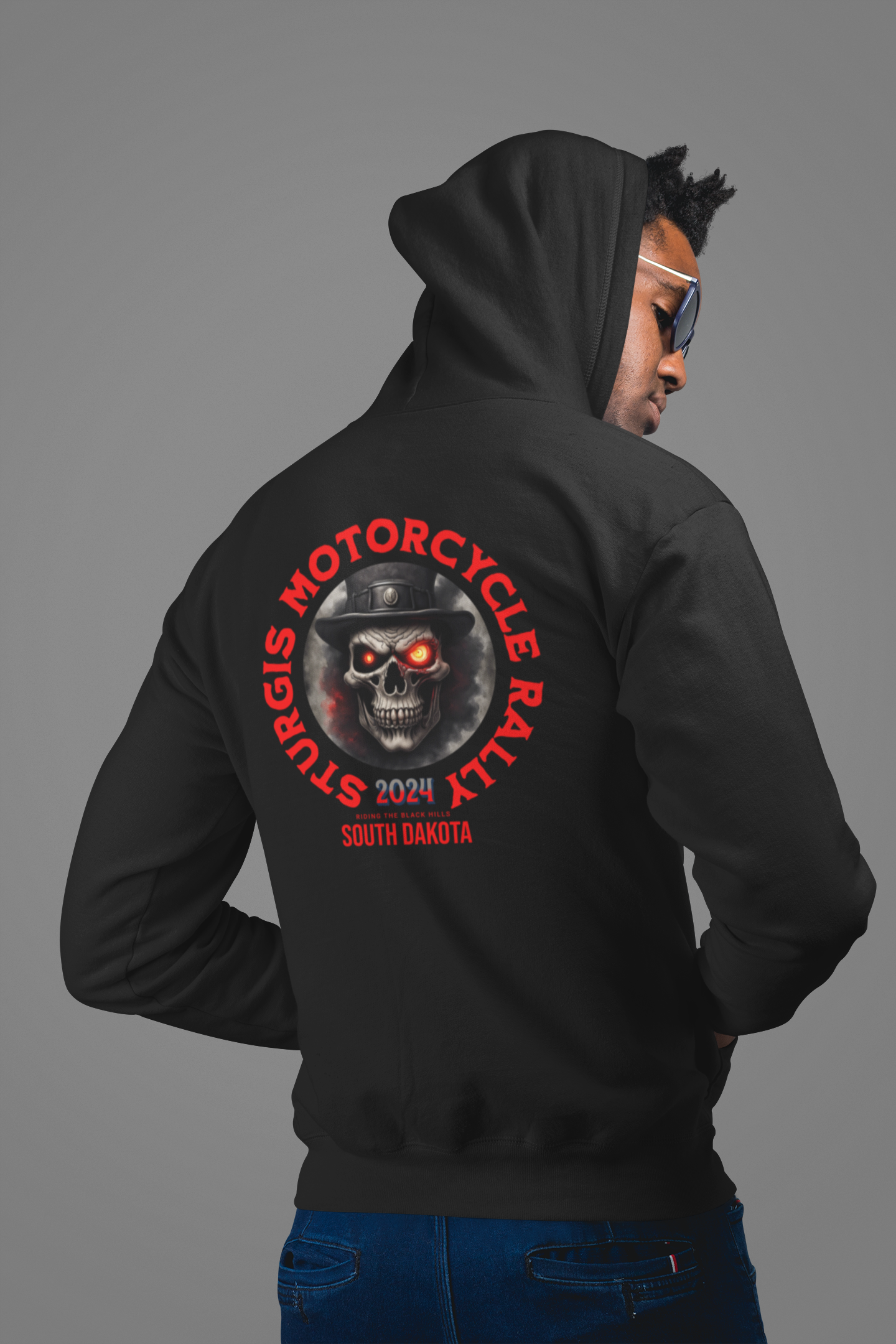 Sturgis 2024 Image front and back - Unisex Heavy Blend™ Hooded Sweatshirt