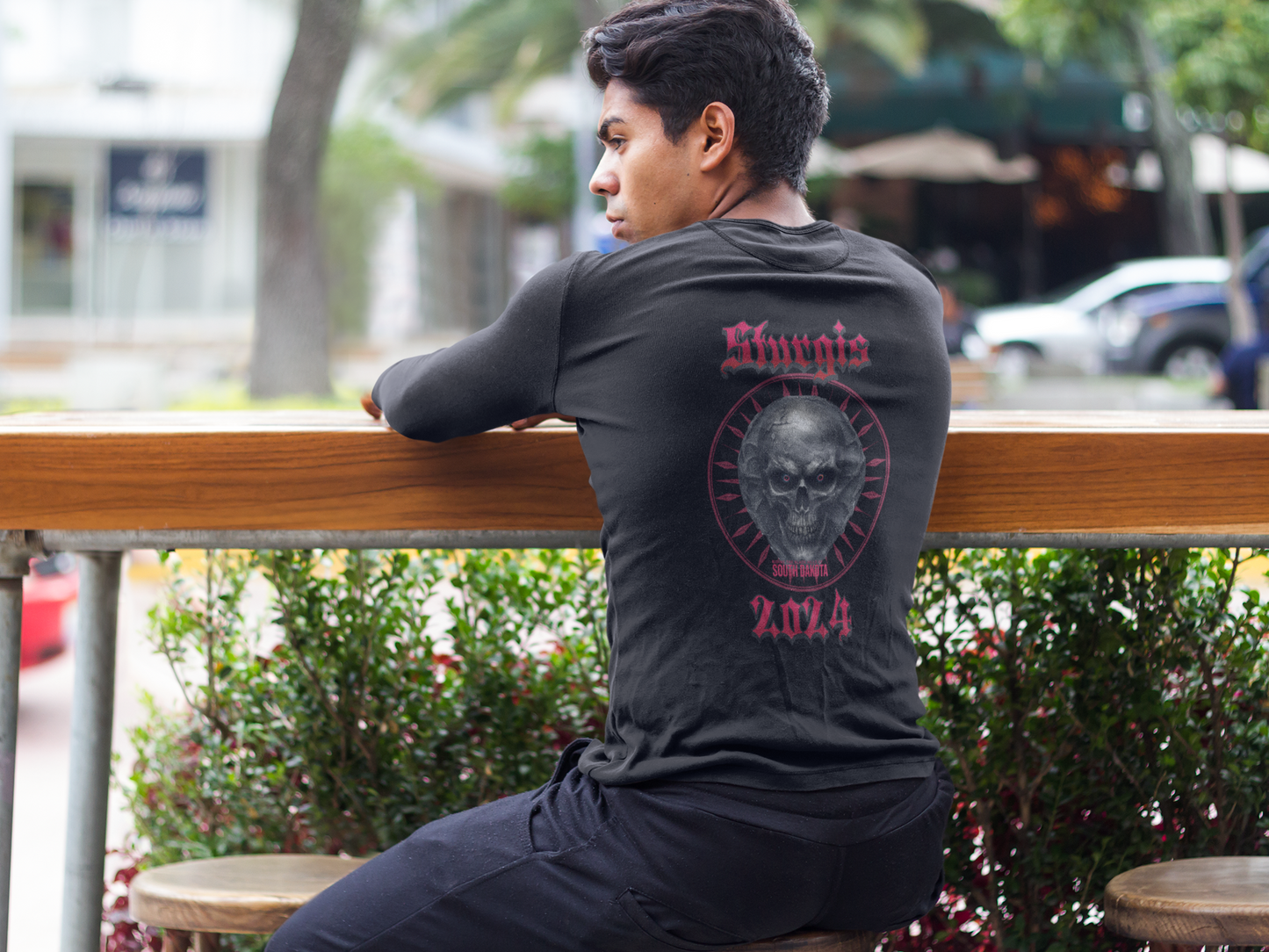 Sturgis 2024 Image front and back - Lightweight Long Sleeve Tee
