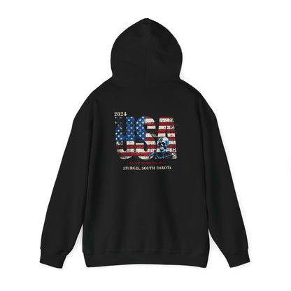 Sturgis 2024 Image front and back - Unisex Heavy Blend™ Hooded Sweatshirt