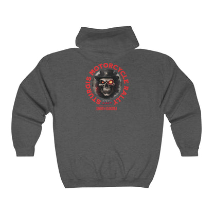 Sturgis 2024 Image front and back - Unisex Heavy Blend™ Full Zip Hooded Sweatshirt