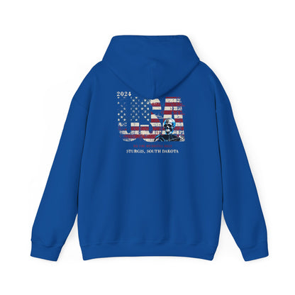 Sturgis 2024 Image front and back - Unisex Heavy Blend™ Hooded Sweatshirt