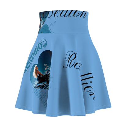 Women's Skater Skirt Thinkin' Blue (AOP)