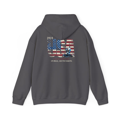Sturgis 2024 Image front and back - Unisex Heavy Blend™ Hooded Sweatshirt
