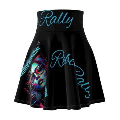 Women's Skater Skirt Rogue Black (AOP)