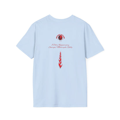 Skull and Crossbones Graphic Front and Back T-Shirt - Unisex Softstyle Tee