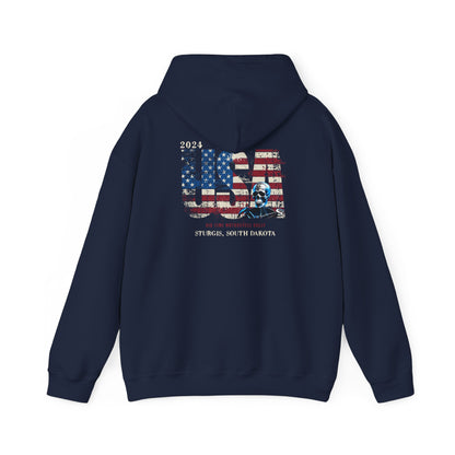 Sturgis 2024 Image front and back - Unisex Heavy Blend™ Hooded Sweatshirt