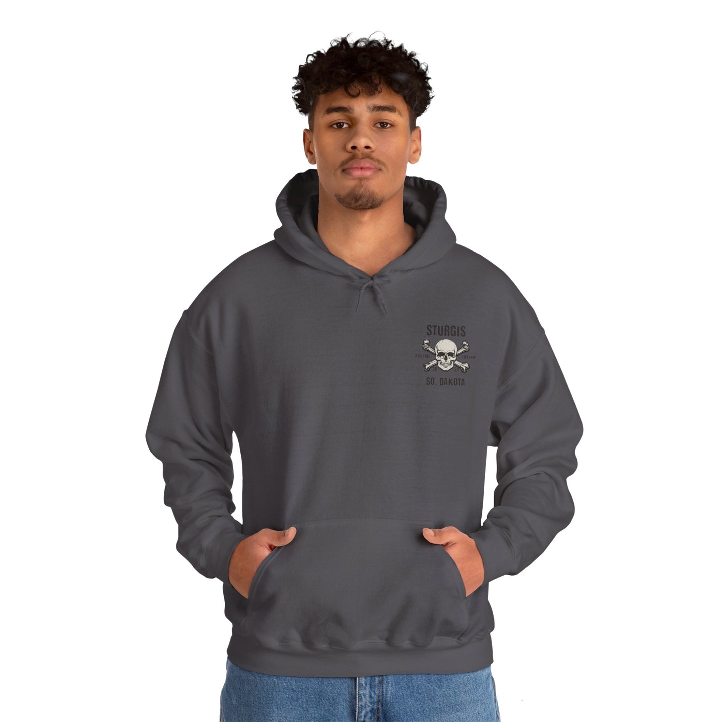 Sturgis 2024 Image front and back - Unisex Heavy Blend™ Hooded Sweatshirt