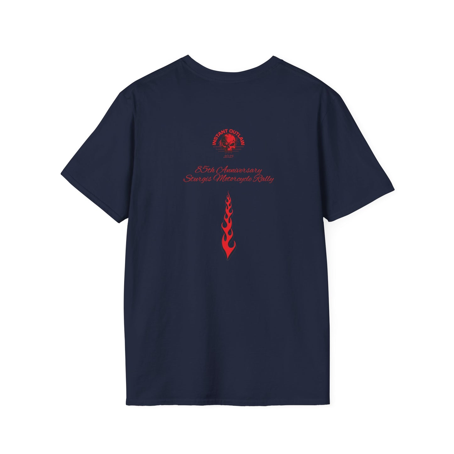 Skull and Crossbones Graphic Front and Back T-Shirt - Unisex Softstyle Tee