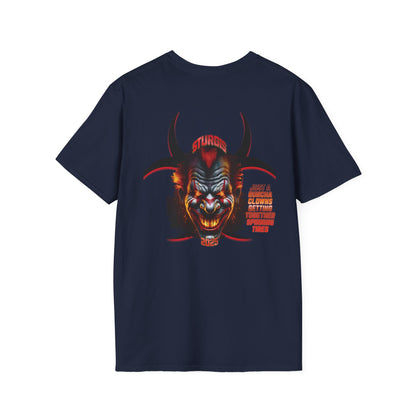 Clown Graphic T-Shirt Front and Back - Unisex Softstyle Tee