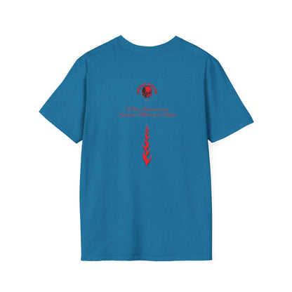 Skull and Crossbones Graphic Front and Back T-Shirt - Unisex Softstyle Tee