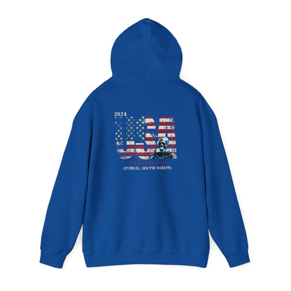 Sturgis 2024 Image front and back - Unisex Heavy Blend™ Hooded Sweatshirt