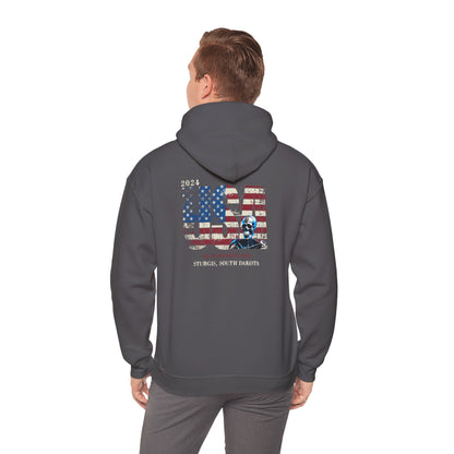 Sturgis 2024 Image front and back - Unisex Heavy Blend™ Hooded Sweatshirt