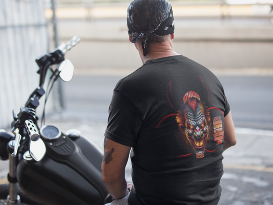 Clown Graphic T-Shirt Front and Back - Unisex Softstyle Tee