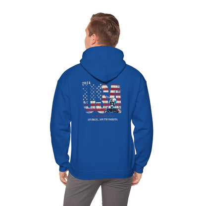 Sturgis 2024 Image front and back - Unisex Heavy Blend™ Hooded Sweatshirt