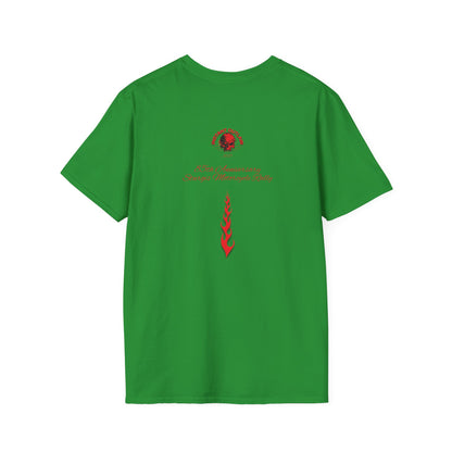 Skull and Crossbones Graphic Front and Back T-Shirt - Unisex Softstyle Tee