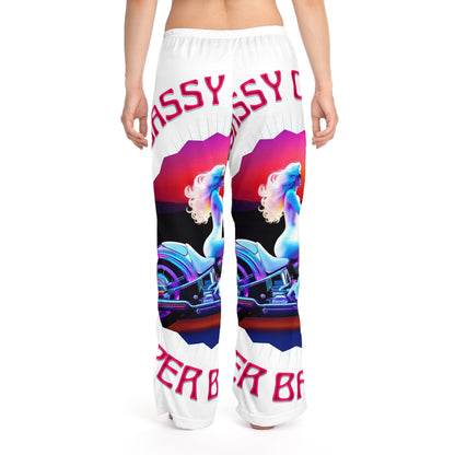 Women's Pajama Pants Sassy White (AOP)