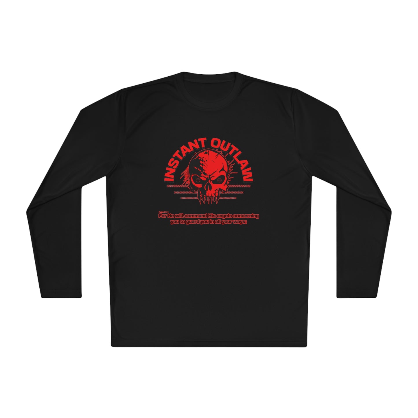 "He will command His angels..." Unisex Lightweight Long Sleeve Tee
