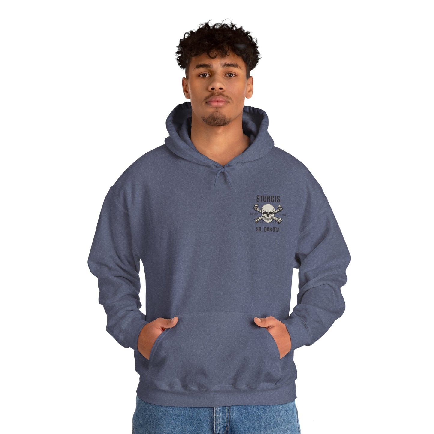 Sturgis 2024 Image front and back - Unisex Heavy Blend™ Hooded Sweatshirt