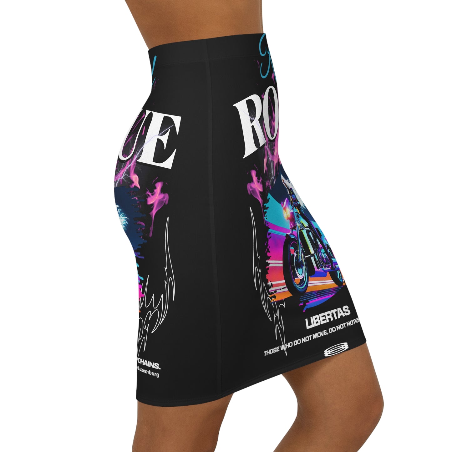 Women's Mid-Waist Pencil Skirt (AOP)