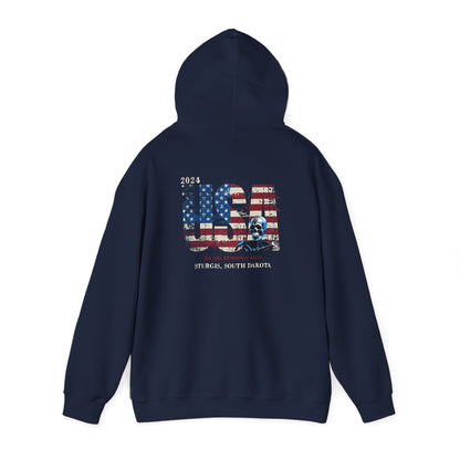 Sturgis 2024 Image front and back - Unisex Heavy Blend™ Hooded Sweatshirt