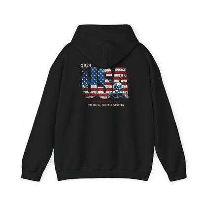 Sturgis 2024 Image front and back - Unisex Heavy Blend™ Hooded Sweatshirt