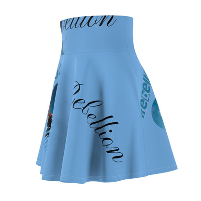 Women's Skater Skirt Thinkin' Blue (AOP)