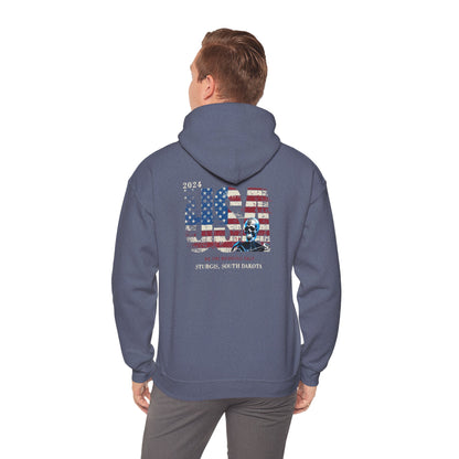 Sturgis 2024 Image front and back - Unisex Heavy Blend™ Hooded Sweatshirt