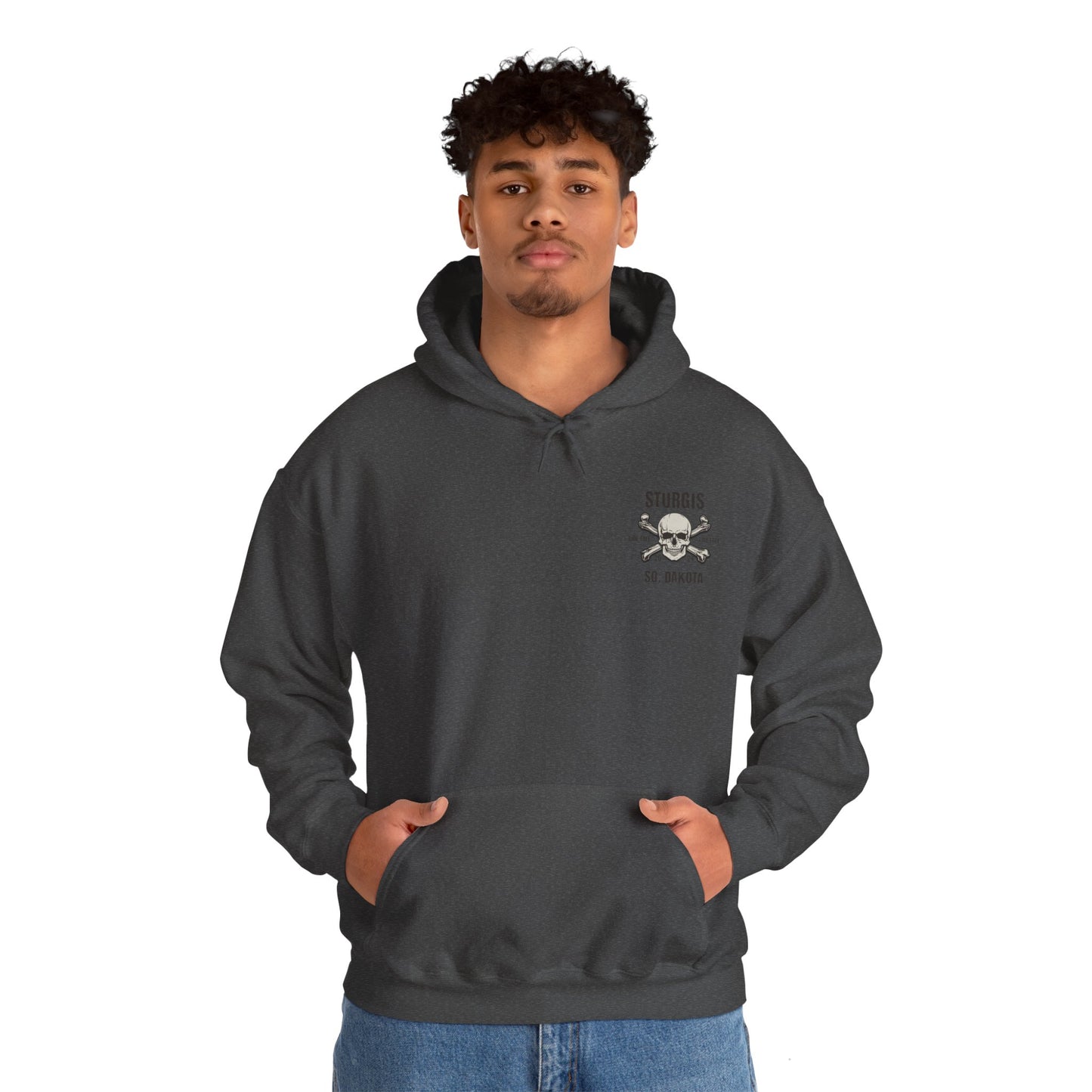 Sturgis 2024 Image front and back - Unisex Heavy Blend™ Hooded Sweatshirt