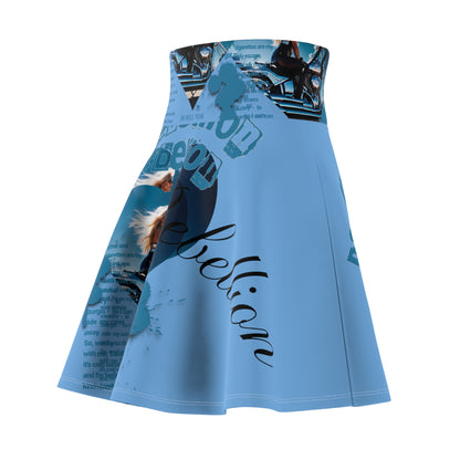 Women's Skater Skirt Thinkin' Blue (AOP)