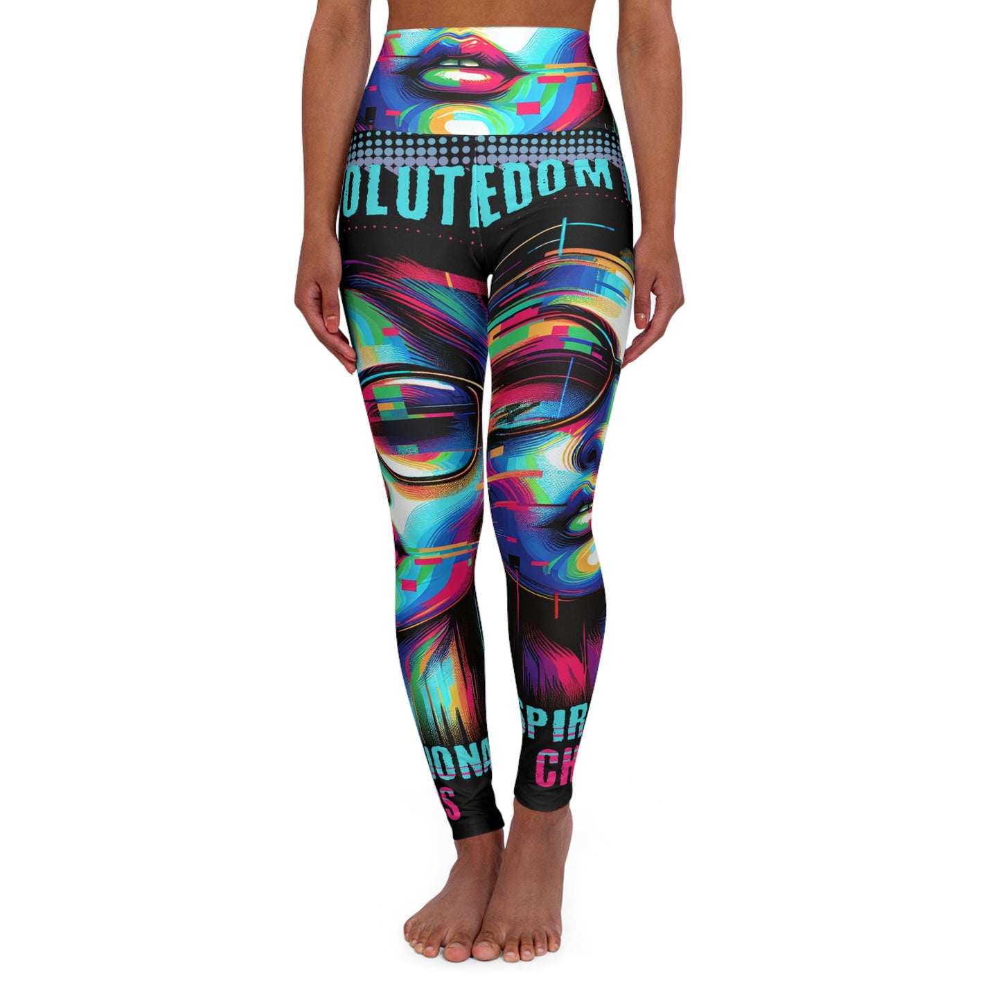 High Waisted Yoga Leggings (AOP)