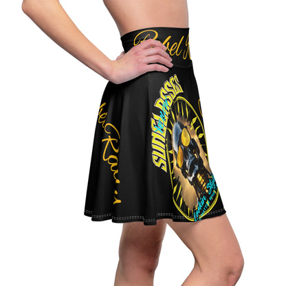 Women's Skater Skirt Rogue Black (AOP)