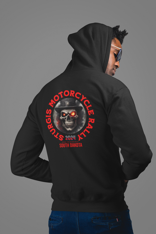 Sturgis 2024 Image front and back - Unisex Heavy Blend™ Hooded Sweatshirt